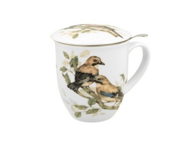SÓJKI 0,4l z metalowym zaparzaczem - bone china Zdjęcie 2 z 3