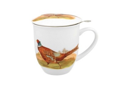 BAŻANT 0,4l z metalowym zaparzaczem - bone china Zdjęcie 2 z 3