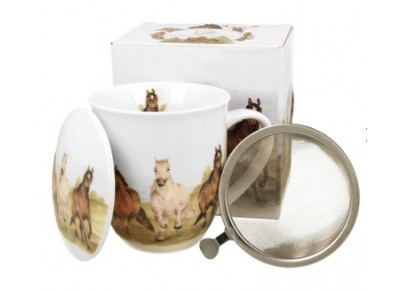 KONIE 0,4l z metalowym zaparzaczem - bone china