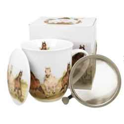 KONIE 0,4l z metalowym zaparzaczem - bone china