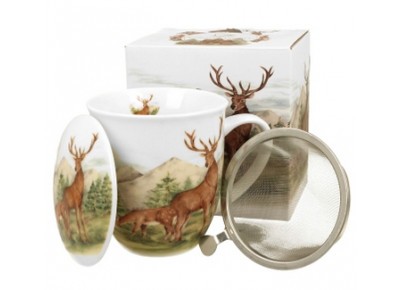 JELENIE 0,4l z metalowym zaparzaczem - bone china