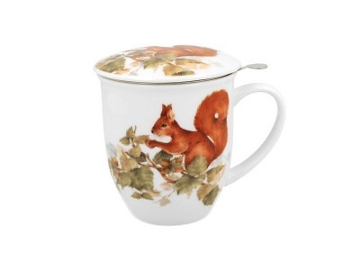 WIEWIÓRKA 0,4l z metalowym zaparzaczem - bone china Zdjęcie 2 z 3