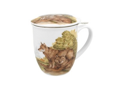 WILKI 0,4l z metalowym zaparzaczem - bone china Zdjęcie 2 z 3