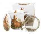 ZAJĄC 0,4l z metalowym zaparzaczem - bone china