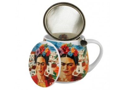 MEXICAN ART 0,43l - kubek beczułka z metalowym zaparzaczem