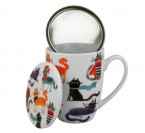 Koci Świat STYLOWE KOTY 0,36l z metalowym zaparzaczem