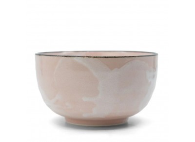 CHAWAN Czarka japońska do Matcha PINKU 0,4l - różowo- biała Zdjęcie 3 z 3