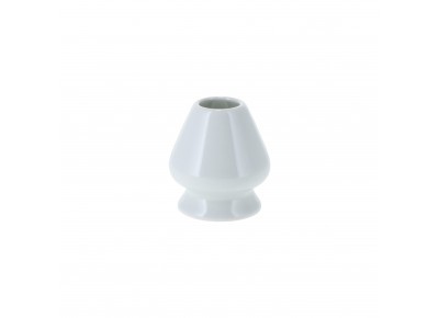 KUSENAOSHI  Stojak porcelanowy na miotełkę do Matcha QUSHI - biały