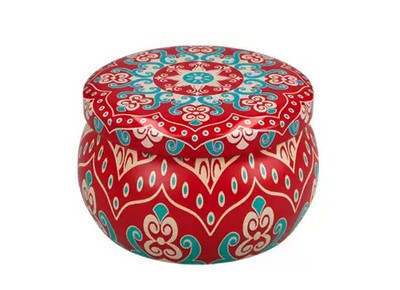 Puszka MANDALA 50g - kremowo-czerwona