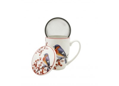 Kubek z metalowym zaparzaczem CHRISTMAS BIRD 0,36l Zdjęcie 2 z 4