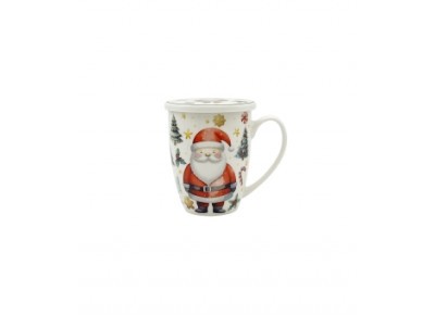 Kubek porcelanowy z metal. zaparza. MIKOŁAJ 0,36l Zdjęcie 3 z 4