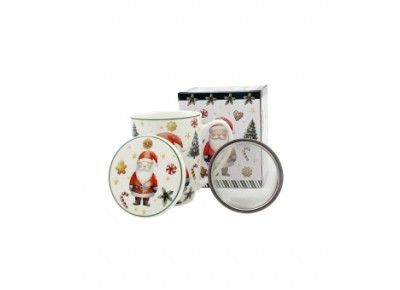 Kubek porcelanowy z metal. zaparza. MIKOŁAJ 0,36l Zdjęcie 4 z 4