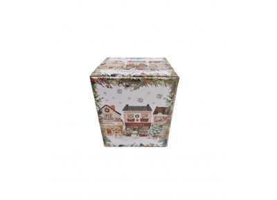 Kubek porcelanowy z metal. zaparza. DOMKI ŚWIĄTECZNE 0,36l Zdjęcie 2 z 4