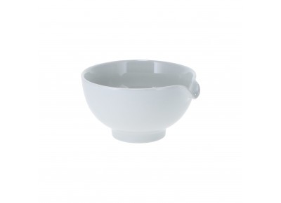 CHAWAN Czarka porcelanowa QUSHI do Matcha z dziubkim 0,35l - biała