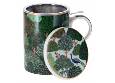 Kubek porcelanowy LAS z metal. zaparzaczem 0,35l