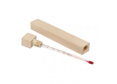 Termometr do herbaty w drewnianym etui - 9 cm