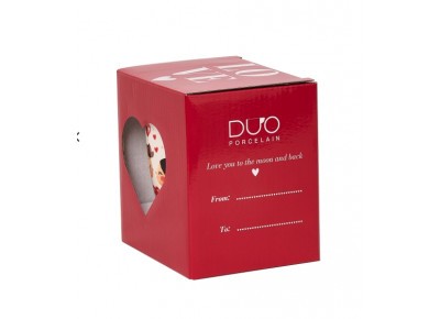 Kubek porcelanowy z metal. zaparza. PARA 0,36l