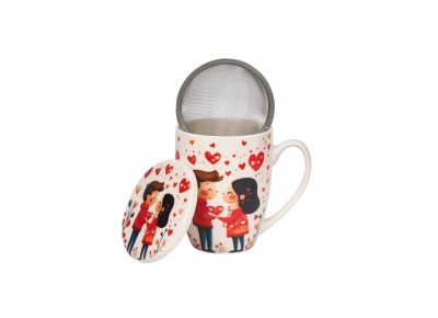 Kubek porcelanowy z metal. zaparza. PARA 0,36l Zdjęcie 4 z 6