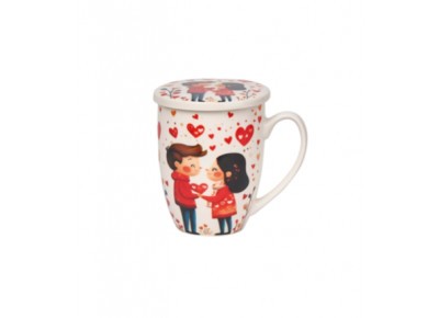 Kubek porcelanowy z metal. zaparza. PARA 0,36l Zdjęcie 5 z 6