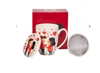 Kubek porcelanowy z metal. zaparza. PARA 0,36l Zdjęcie 6 z 6