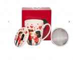 Kubek porcelanowy z metal. zaparza. PARA 0,36l