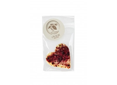 OXALIS Chocolate - Czekoladowe serduszko – biała czekolada z jeżynami, 25g Zdjęcie 2 z 2
