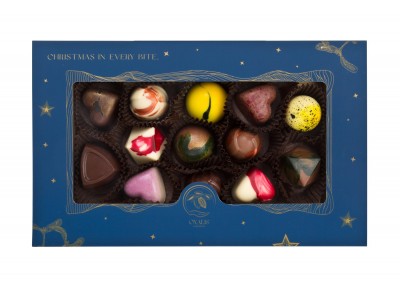 OXALIS Chocolate - BOMBONIERKA 13 pralin - niebieska - 116 g