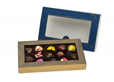 OXALIS Chocolate - BOMBONIERKA 13 pralin - niebieska - 116 g Zdjęcie 2 z 3