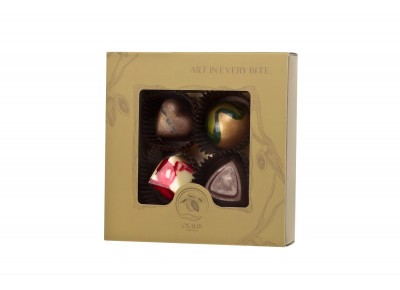OXALIS Chocolate - BOMBONIERKA 4 praliny - złota - 35 g Zdjęcie 3 z 3