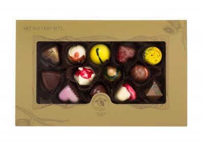 OXALIS Chocolate - BOMBONIERKA 13 pralin - złota - 116 g