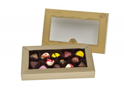 OXALIS Chocolate - BOMBONIERKA 13 pralin - złota - 116 g Zdjęcie 2 z 3
