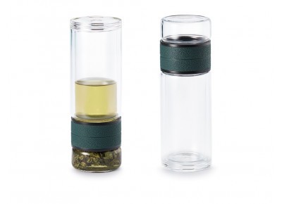 Kubek szklany To-Go HENRYK z zaparzaczem 250 ml